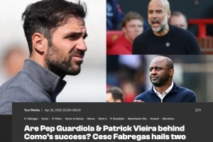 开云服务-小法谈足球榜样：维埃拉和瓜迪奥拉，前者作为队长帮助我前进