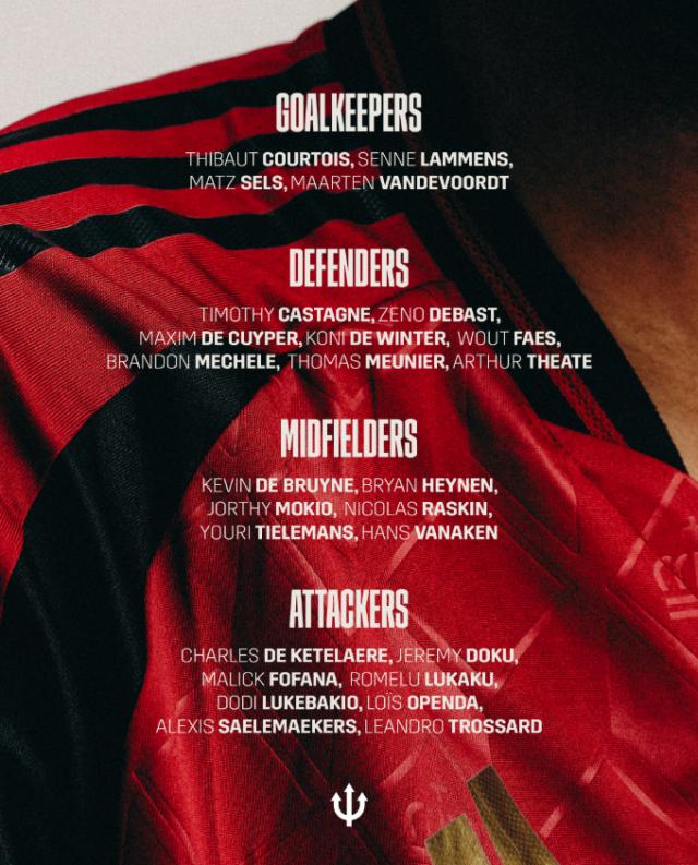 开云网页版-比利时队名单：库尔图瓦原谅红魔，卢卡库、丁丁领军